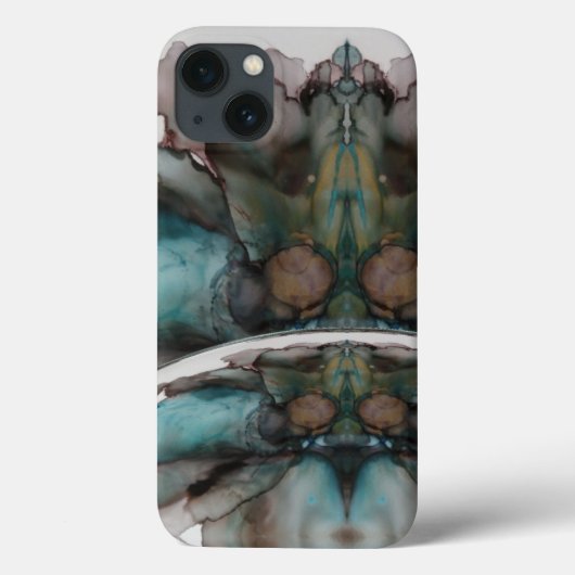 Abstrakte Scifi-Landschaft und Orb Case-Mate iPhone Hülle (Rückseite)