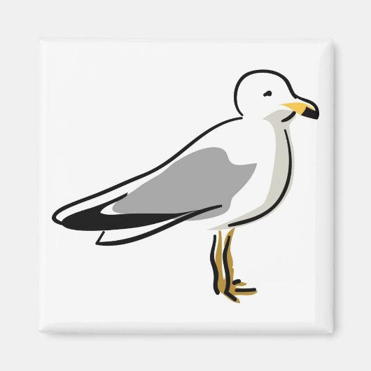 Abstrakte Seagull Magnet (Vorne)