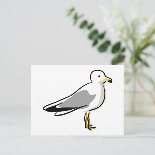 Abstrakte Seagull Postkarte (Stehend Vorderseite)