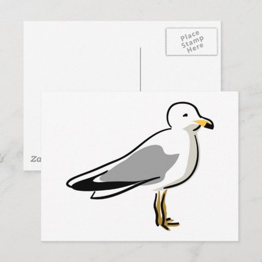 Abstrakte Seagull Postkarte (Vorne/Hinten)