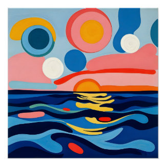 Abstrakte Seascape Art Poster