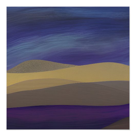 Abstrakte Seascape Fractured Dunes 15 Poster (Vorderseite)