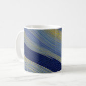 Abstrakte Seascape Fractured Waves 02 Kaffeetasse (Vorderseite Links)