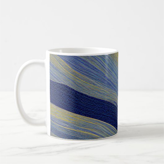Abstrakte Seascape Fractured Waves 02 Kaffeetasse (Links)