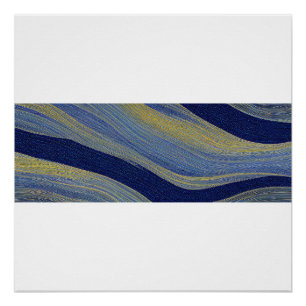 Abstrakte Seascape Fractured Waves 02 Poster