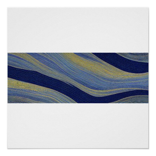 Abstrakte Seascape Fractured Waves 02 Poster (Vorderseite)