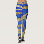 Abstrakte Seascape Fractured Waves 04 Leggings (Rückseite)