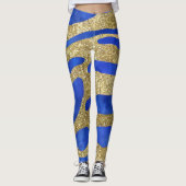 Abstrakte Seascape Fractured Waves 04 Leggings (Vorderseite)