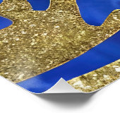Abstrakte Seascape Fractured Waves 04 Poster (Ecke)
