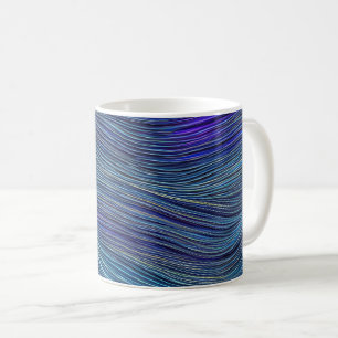 Abstrakte Seascape Fractured Waves 05 Kaffeetasse