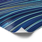 Abstrakte Seascape Fractured Waves 05 Poster (Ecke)
