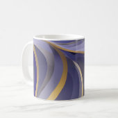 Abstrakte Seascape Fractured Waves 07 Kaffeetasse (Vorderseite Links)