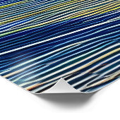 Abstrakte Seascape Fractured Waves 08 Poster (Ecke)