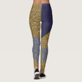 Abstrakte Seascape Fractured Waves 10 Leggings (Rückseite)