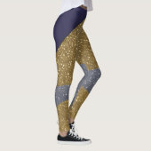Abstrakte Seascape Fractured Waves 10 Leggings (Rechts)