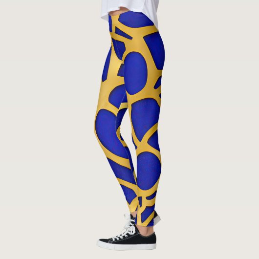 Abstrakte Seascape Fractured Waves 11 Leggings (Links)