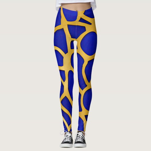 Abstrakte Seascape Fractured Waves 11 Leggings (Vorderseite)