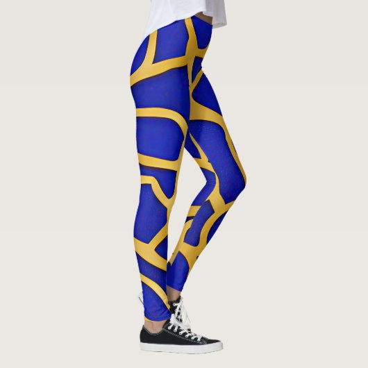 Abstrakte Seascape Fractured Waves 11 Leggings (Rechts)