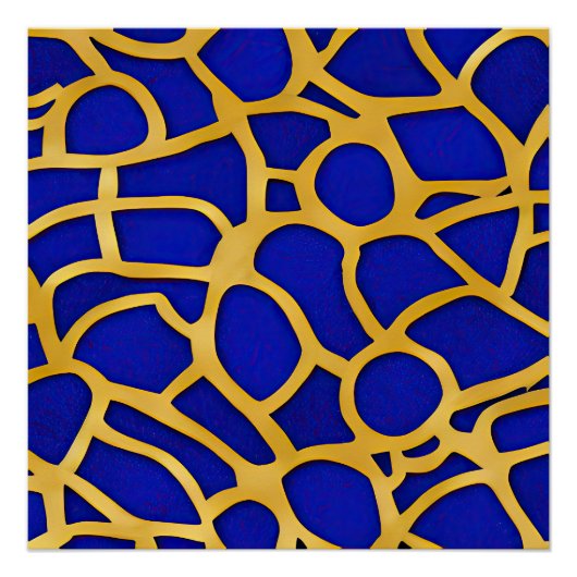 Abstrakte Seascape Fractured Waves 11 Poster (Vorderseite)