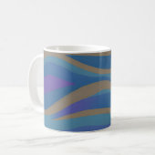 Abstrakte Seascape Fractured Waves 12 Kaffeetasse (Vorderseite Links)