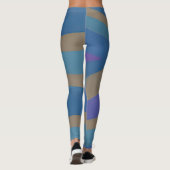 Abstrakte Seascape Fractured Waves 12 Leggings (Rückseite)