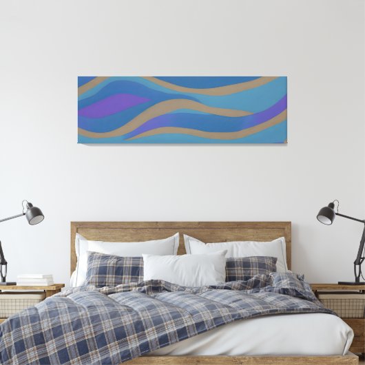Abstrakte Seascape Fractured Waves 12 Leinwanddruck (Insitu (Schlafzimmer))