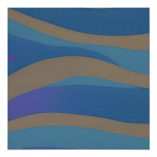 Abstrakte Seascape Fractured Waves 12 Poster (Vorderseite)