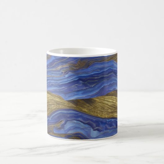 Abstrakte Seascape Fractured Waves 14 Kaffeetasse (Mittel)