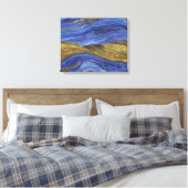 Abstrakte Seascape Fractured Waves 14 Leinwanddruck (Insitu (Schlafzimmer))