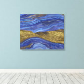 Abstrakte Seascape Fractured Waves 14 Leinwanddruck (Insitu (Holzboden))