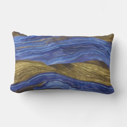 Abstrakte Seascape Fractured Waves 14 Lendenkissen (Vorderseite)