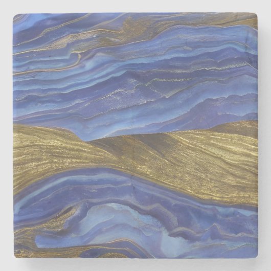 Abstrakte Seascape Fractured Waves 14 Steinuntersetzer (Vorderseite)