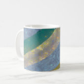 Abstrakte Seascape Fractured Waves 16 Kaffeetasse (Vorderseite Links)