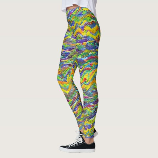 Abstrakte Seascape Fractured Waves 16 Leggings (Links)