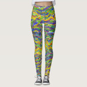 Abstrakte Seascape Fractured Waves 16 Leggings (Vorderseite)