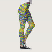 Abstrakte Seascape Fractured Waves 16 Leggings (Rechts)