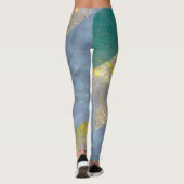 Abstrakte Seascape Fractured Waves 16 Leggings (Rückseite)