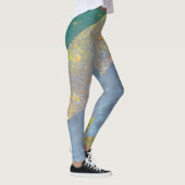 Abstrakte Seascape Fractured Waves 16 Leggings (Rechts)