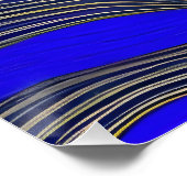 Abstrakte Seascape Fractured Waves 18 Poster (Ecke)