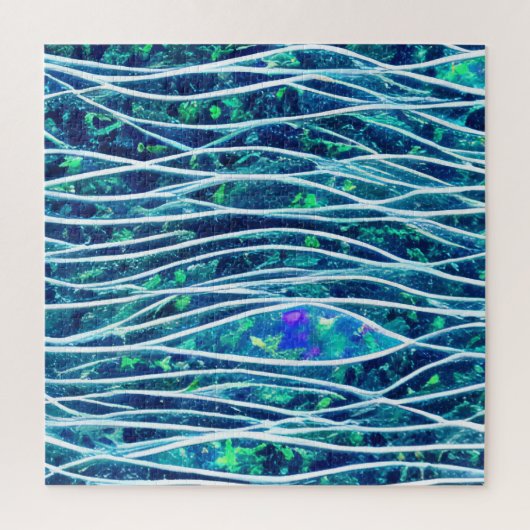 Abstrakte Seascape Fractured Waves 19 Puzzle (Vertikal)