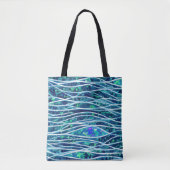 Abstrakte Seascape Fractured Waves 19 Tasche (Vorderseite)
