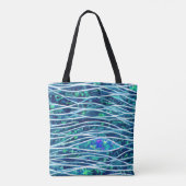 Abstrakte Seascape Fractured Waves 19 Tasche (Rückseite)