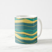Abstrakte Seascape Fractured Waves 20 Kaffeetasse (VorderseiteRechts)