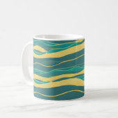 Abstrakte Seascape Fractured Waves 20 Kaffeetasse (Vorderseite Links)