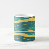 Abstrakte Seascape Fractured Waves 20 Kaffeetasse (Mittel)