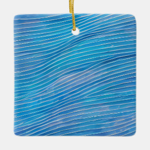 Abstrakte Seascape Fractured Waves 21 Keramikornament