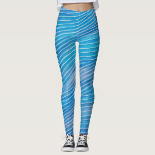 Abstrakte Seascape Fractured Waves 21 Leggings