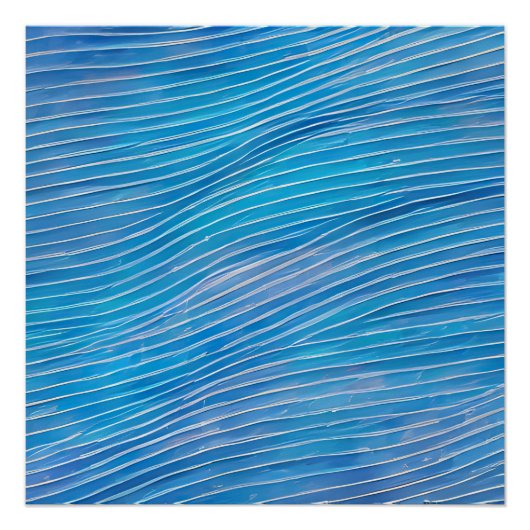 Abstrakte Seascape Fractured Waves 21 Poster (Vorderseite)