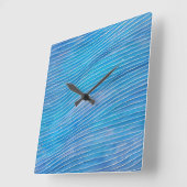 Abstrakte Seascape Fractured Waves 21 Quadratische Wanduhr (Winkel)