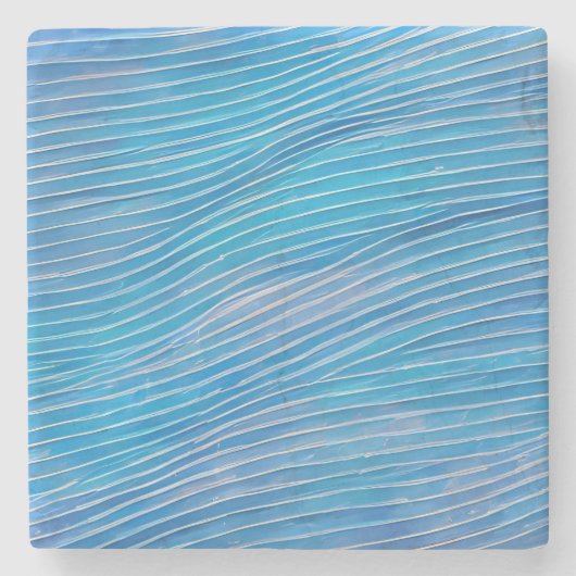 Abstrakte Seascape Fractured Waves 21 Steinuntersetzer (Vorderseite)